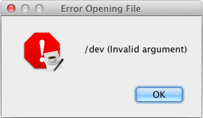 Open Error